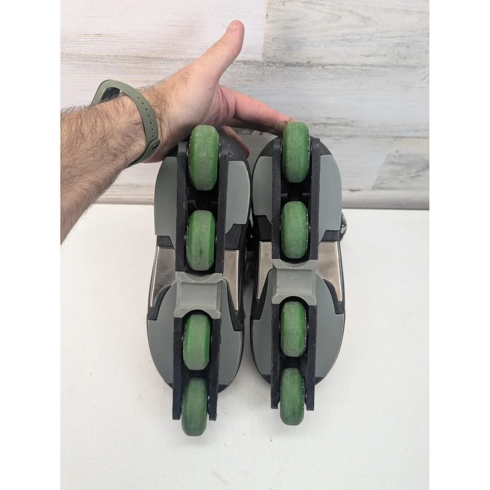 CORR ATA-700 Inline Skates Adult Rollerblades ABEC-5 Quick-Skid Green Wheels sz7